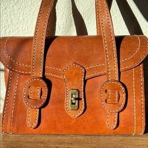 Leather crafted  El Caballo Blanco clutch (talabarteria  antique) by J CASTRO M